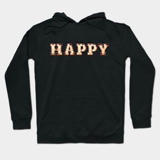 Happy Word Metallic Light Bulbs Hoodie